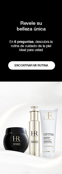 Imagen promocional de productos de cuidado de la piel con el lema: \'Revele su belleza unica\' y un boton para encontrar la rutina.